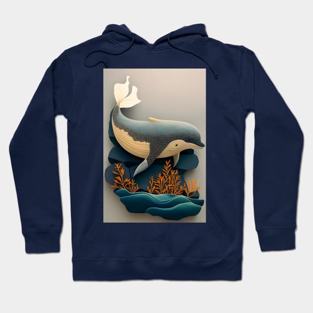 Porpoise - Inuit Art Hoodie by Mistywisp